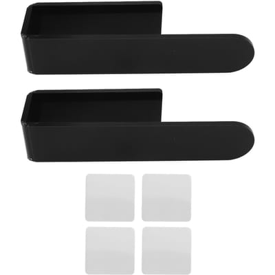 Zelfklevende Handdoekhouder U-vormig Ruimtebesparend Acryl Wandgemonteerde Handdoekstang Handdoek zwart