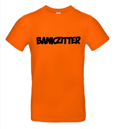 Bankzitter T-shirt - 100% Katoen - Maat XS - Classic Fit - Oranje