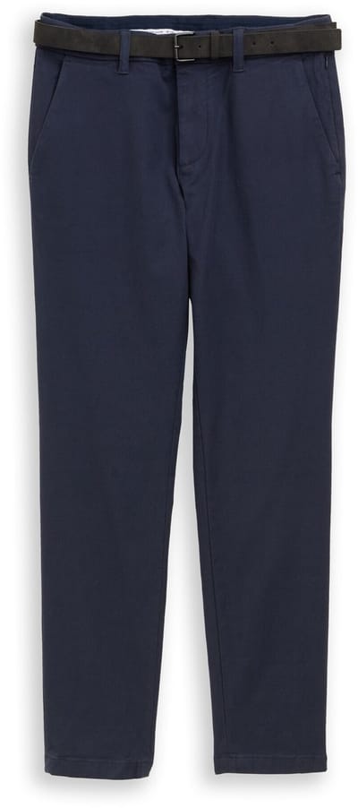 Tom Tailor - TTTRAVIS SLIM chino met riem - Maat 32/32 - navy zig zag structure