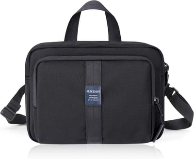 Heren Schoudertas met 3 Laag Zip Vakken, Crossbody Tas voor Casual Gebruik, Compacte Sling Bag met Verstelbare Draagriem en Handvat voor Camera en Accessoires