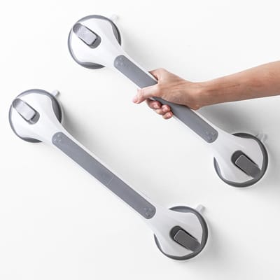 Shower gripper set van 2 stuks, 43 cm, grijs - Antislip, Verstelbaar en Duurzaam