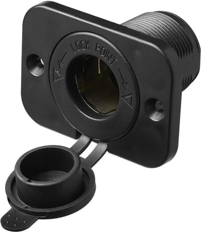 ProPlus Sigarettenaansteker-inbouwdoos - 12V/24V - met afsluitdop - zwart - 29 mm
