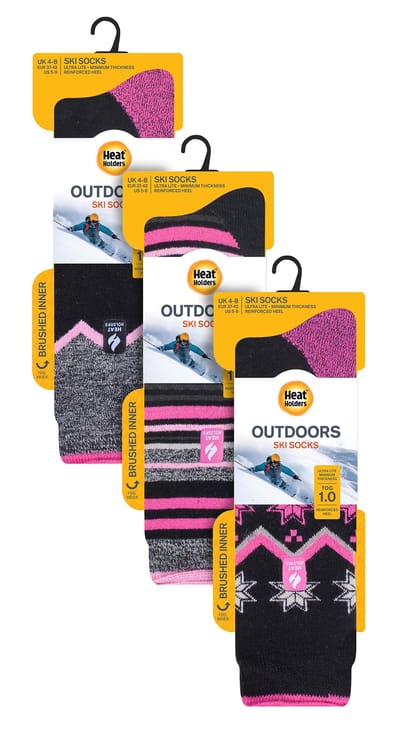 Heat Holders - 3 paar Ultra Lite skisokken voor dames - Mix 2