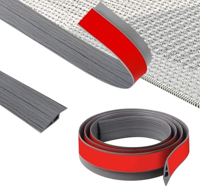 Zelfklevende Drempellijst 200 cm Flexibel PVC Overgangsprofiel Antislip Vloerstrip Tapijt