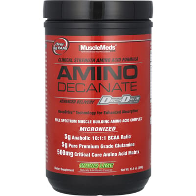 MuscleMeds, Amino Decanoate, Citron Vert, 13.5 oz (384 g)