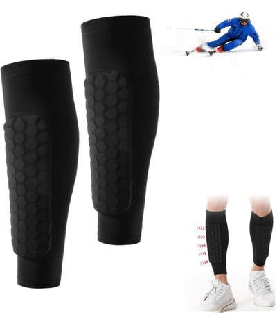 Dailygoods- Scheenbeschermers Voetbal - Antislip - Nylon - 28cm - Onderste Omtrek 16-19cm - Bovenste Omtrek 26-32cm - Comfortabel en Ondersteunend - Scheenbescherming