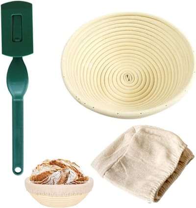 Rijsmand Rotan - Broodmand Deeg - Brood Bakken - Handgeweven Kwaliteit - 22x8cm - Natuurlijk