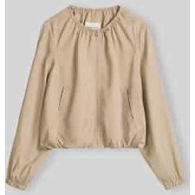 Loose fit jack van mix van lyocell en linnen