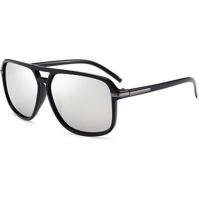 Gepolariseerde Zonnebril Mannen Mode Dubbele Brug Vierkant Frame Zonnebrillen Designer Unisex Rijbrillen Gafas De Sol UV400 Y12507YY-