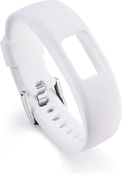 By Qubix - Siliconen sportbandje - Wit - Geschikt voor Garmin Vivofit 4