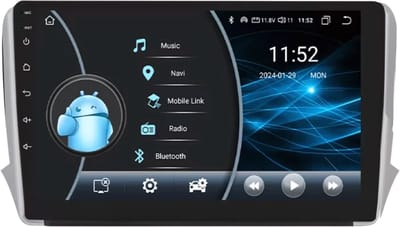 Autoradio met bluetooth - Carplay - Voor Peugeot 2008 & 208 (2014-2018) - Geschikt voor Apple en Android - Stereo - Navigatie - Navigatiesysteem auto - 2GB 32GB