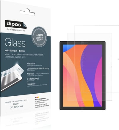 dipos – 2x Matte Pantserfolie geschikt voor Digma CITI 1313C 4G | 9H Screenprotector