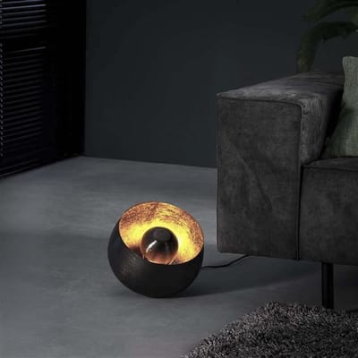 PS-Collection Basket Tafellamp - Ø28 - Zwart Nikkel - Metaal - tafellamp slaapkamer, tafellamp industrieel, tafellampen woonkamer, tafellamp zwart, tafel lamp, tafellamp slaapkamer industrieel, tafellampje