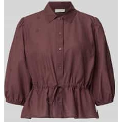regular fit blouse met korte mouwen van puur katoen