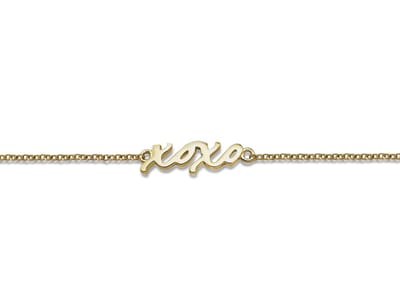 Armband met XoXo Goudkleur Zilver Gold-Plated XB008G 16-19cm