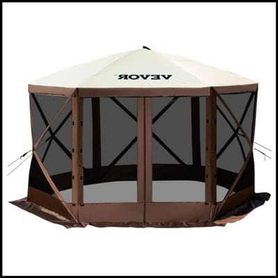 Camping Pop-up Tent 3,66x3,66 meter - Tuinhuisje - Camping -Luifel - Onderdak - Anti muggen - Zonnescherm