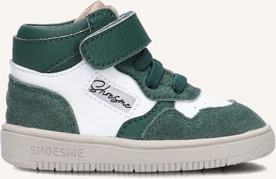 Shoesme Wit-Groen Sneakertje - Sneakers Kinderen - Unisex - Green - Suède - Maat 20