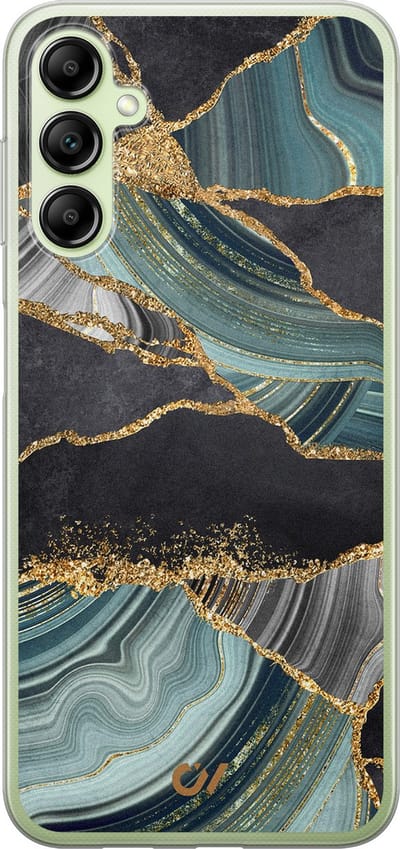 Hoesje geschikt voor Samsung Galaxy A14 5G hoesje - Marble Jade Stone - - Multi - - Casevibes