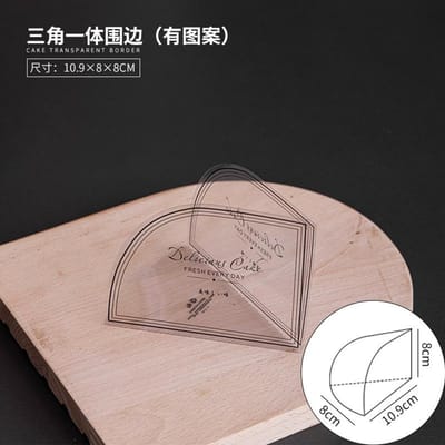 (Exclusif Marchand Yimai) Mousse Mat, Base de Gâteau Rouleau Suisse Bordée, Plateau à Pâtisserie Transparent, Triangulaire Semi 100PCS