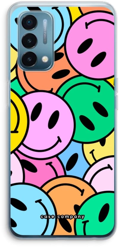 Case Company® - Hoesje geschikt voor OnePlus Nord N200 5G hoesje - Smiley N°1 - Soft Cover Telefoonhoesje - Bescherming aan alle Kanten en Schermrand