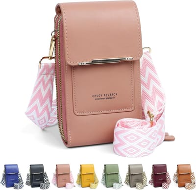 Dames Schoudertas van PU Leer, Verstelbare Telefoon Tas met Brede Band, Perfect als Crossbody Tas voor Dagelijks Gebruik en Cadeaus