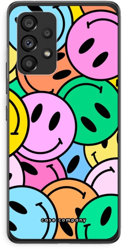 Case Company® - Hoesje geschikt voor Samsung Galaxy A53 5G hoesje - Smiley N°1 - Soft Cover Telefoonhoesje - Bescherming aan alle Kanten en Schermrand