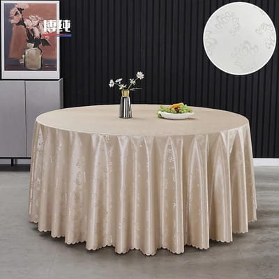 280cm Restaurant Hotel Tafelkleed Waterdicht en Oliebestendig High-end Bruiloft Tafelkleed Grote Ronde Feesttafelkleden 160cm Round gray