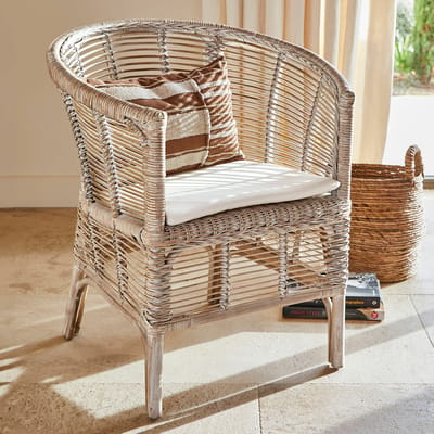 LOBERON Stoel Saulnes beige/wit