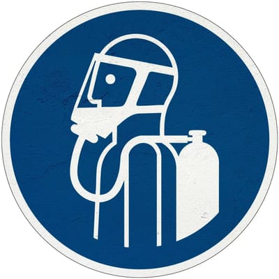 Zuurstoffles verplicht gebodsbord - M047 | Sign Again materiaal | 40 cm
