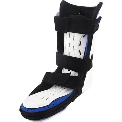 Fractuurlaars Korte Enkel Voet Drop AFO Brace Orthese Spalk met Voorbeschermplaat voor Enkel M white