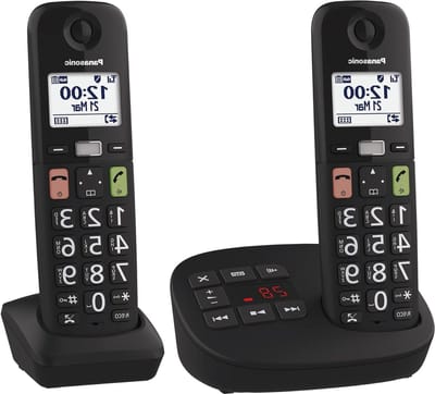 Draadloze Telefoon - Seniorentelefoon Antwoordapparaat - Gemakkelijk Bellen - Gehoorapparaat Compatibel - 18 inch display - Zwart