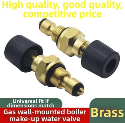 Ketel Watertoevoerklep - Verwarming Injectie - Druk Behouden - Massief Messing - 5 Stuks - Messingkleur