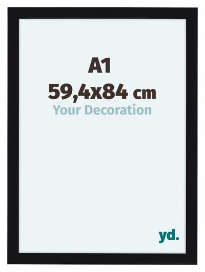 Your Decoration - Fotolijst A1 59,4x84 cm - MDF - Zwart Hoogglans - Como