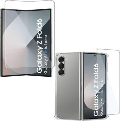 Geschikt voor Samsung Galaxy Z Fold 6 - Hoesje + Screenprotector – Beschermglas Folie - GuardCover