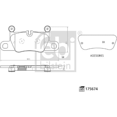 Remblokset FEBI BILSTEIN 175674, achter