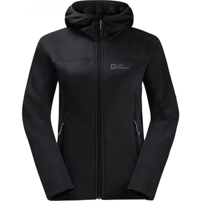 Jack Wolfskin Hirschberg Hooded FZ W 1710871-6000, Vrouwen, Zwart, Fleece, maat: XXL