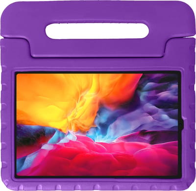 Hoesje - Geschikt voor Apple iPad Pro (2024/2025) - 11 inch - Kinderhoes Shockproof Bumper - Kidsproof Case - Tablet Hoes - Kinder Hoes Cover - Paars