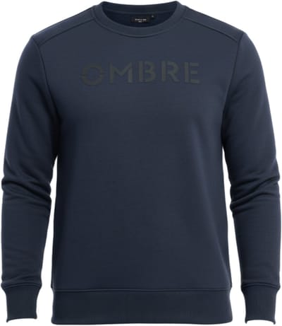 OMBRE Sweater - Regular Fit - Katoen - Lange Mouw Marine S
