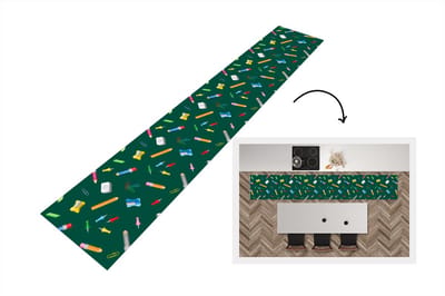 Keukenloper - Loper keuken - Kantoor - Patronen - Potloden - 300x50 cm - Keukenloper vinyl