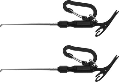 Visgereedschap Set - Knoop Tool - Vissen - 3-in-1 Functie - 17cm - Zwart Zilver
