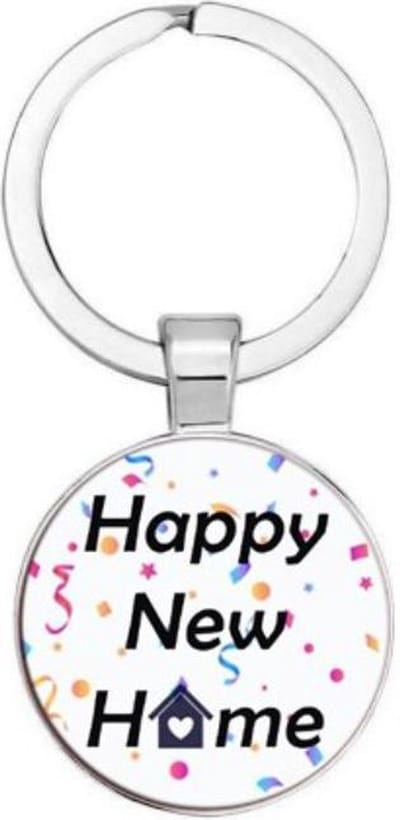 Akyol - Happy New Home Sleutelhanger - Huis - Verhuizen - - Leuk kado voor iemand die is verhuisd - 2,5 x 2,5 CM