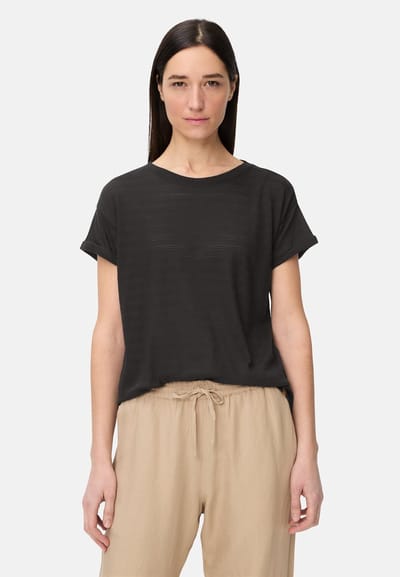 camel active T-Shirt met ronde hals van puur katoen - Maat - Kaviaarwomenswear-XS