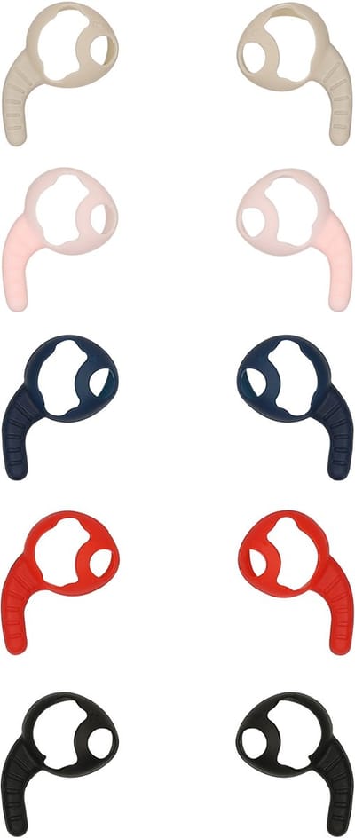 kwmobile 5x haakjes geschikt voor Beats Solo Buds - Oorhaken voor draadloze oordopjes - Houders voor earbuds in meerkleurig