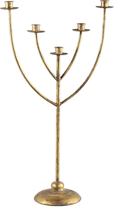 PTMD Charles Meervoudige Kandelaar - 34 x 16 x 67 cm - Ijzer - Goud