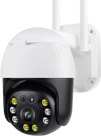 Beveiligingscamera Buiten - Bewakingscamera HD - Woning Beveiligen - 360 Graden Rotatie - 1080p Resolutie - Wit