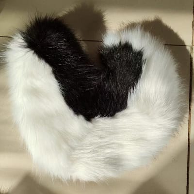 Nieuwe Harige Grote Krullende Shiba Inu Staart Wolvenstaarten Fursuit Meisje Pluche Kunstbont Wolfstaart Verkleedkostuum Anime Lolita Cosplay Accessoires 60cm gray