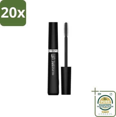 20 x L'Oréal Telescopic Lift Mascara Zwart 9,9 ml - Grootverpakking - Mascara - Wimpers - Lift - Volume - Lang