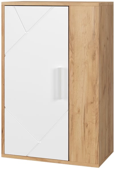 Vicco Berno Wandkast – 50.1 x 78.4 cm met 2 compartimenten Eik goud/wit