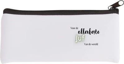 Akyol - voor de allerbeste juf van de wereld Etui - Juf - de beste juf - juf - verjaardagscadeau - verjaardag - cadeau - afscheidscadeau - geschenk - leuke cadeau - kado - gift - juffendag - 20 bij 9 cm