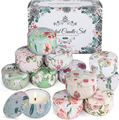 Geurkaarsen set voor Kerstmis - Aromatische soja kaarsen cadeau voor dames en huisdecoratie